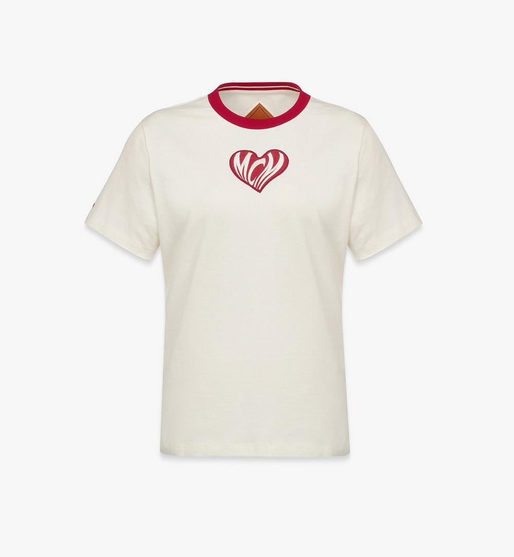 เสื้อยืดพิมพ์ลายโลโก้รูปหัวใจ ทำจากผ้าฝ้ายออร์แกนิก 1